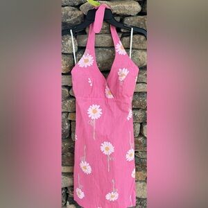 Lilly Pulitzer Dress 4 halter DAISIES Pink DRESS